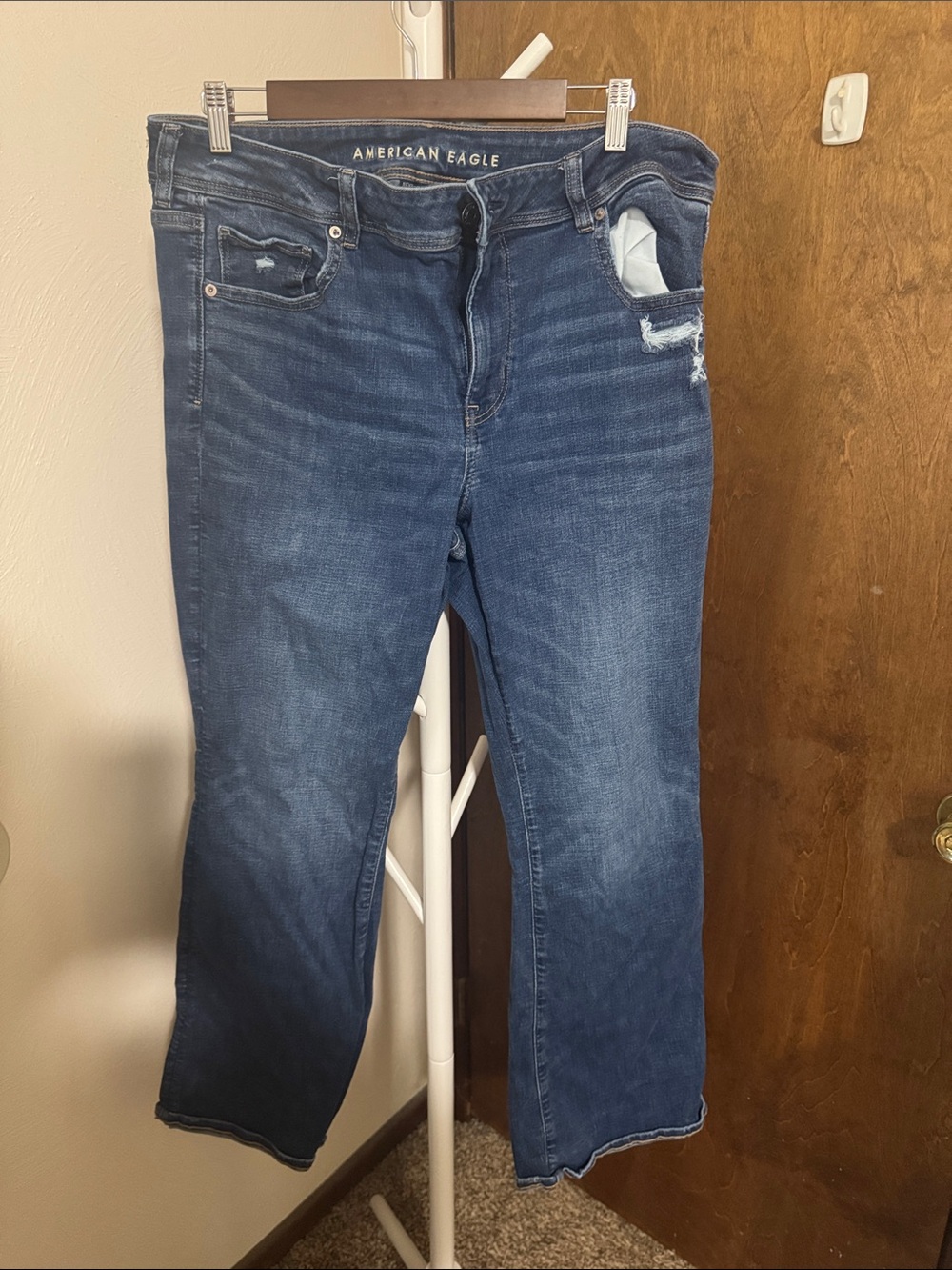 American Eagle Outfitters Boot Cut Jeans - Dark Blue Denim